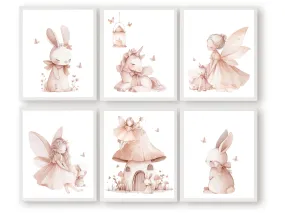 Whimsical Fairytale Nursery Prints - Set of 6