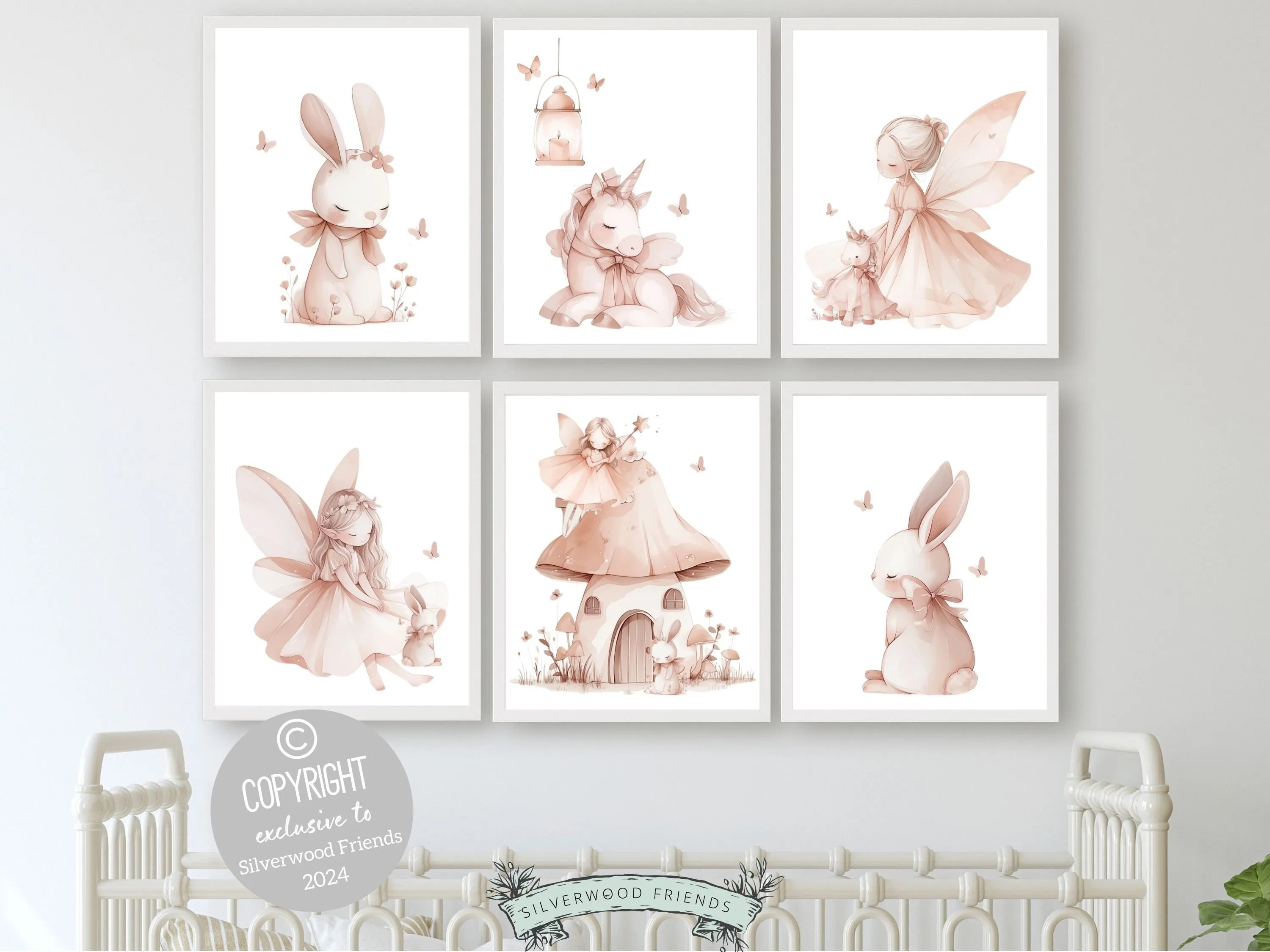 Whimsical Fairytale Nursery Prints - Set of 6