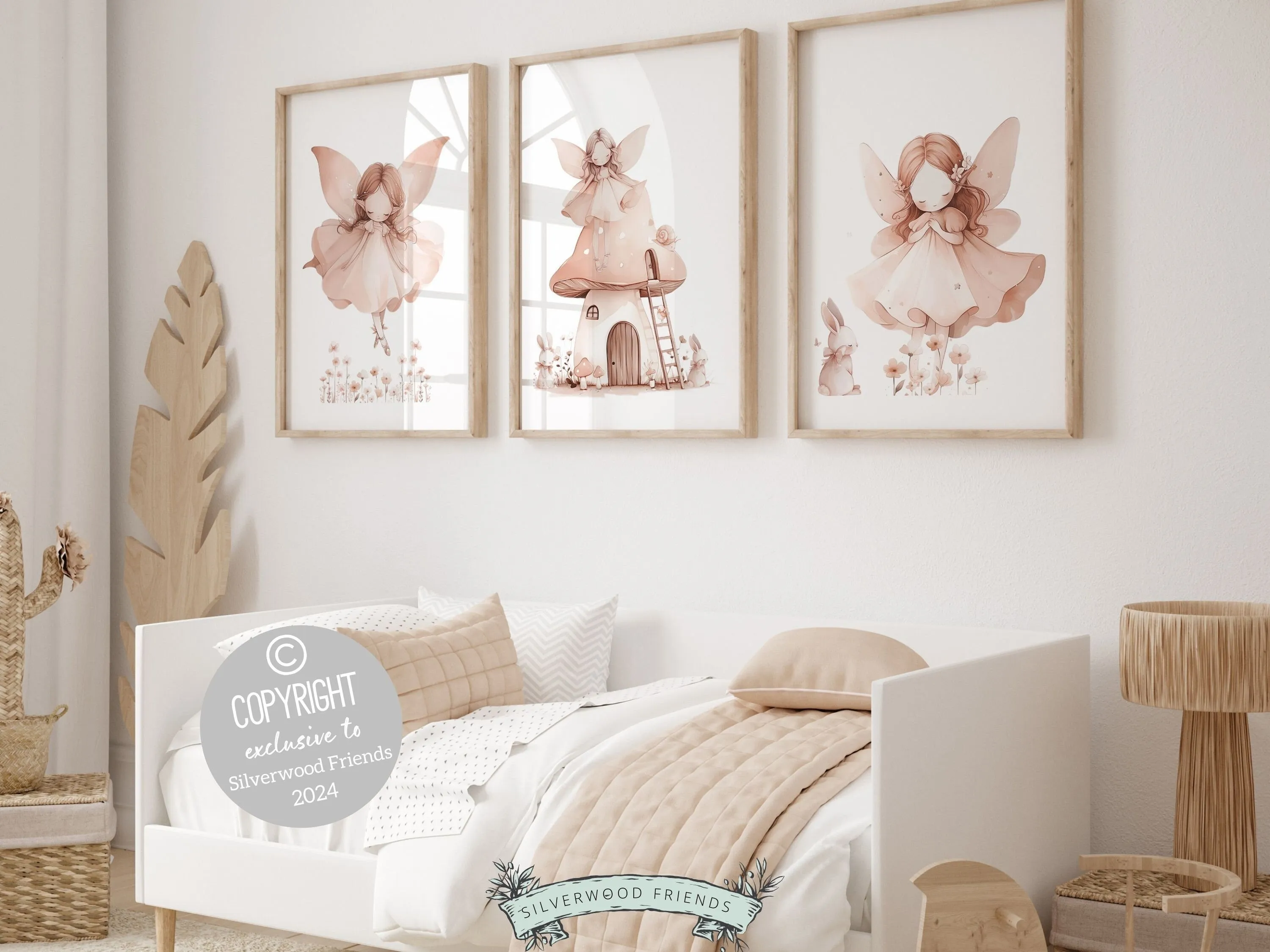 Whimsical Wildflower Fairy Nursery Prints - Set 2