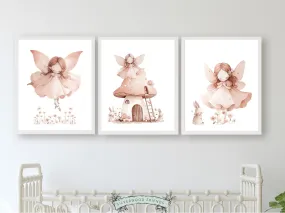 Whimsical Wildflower Fairy Nursery Prints - Set 2