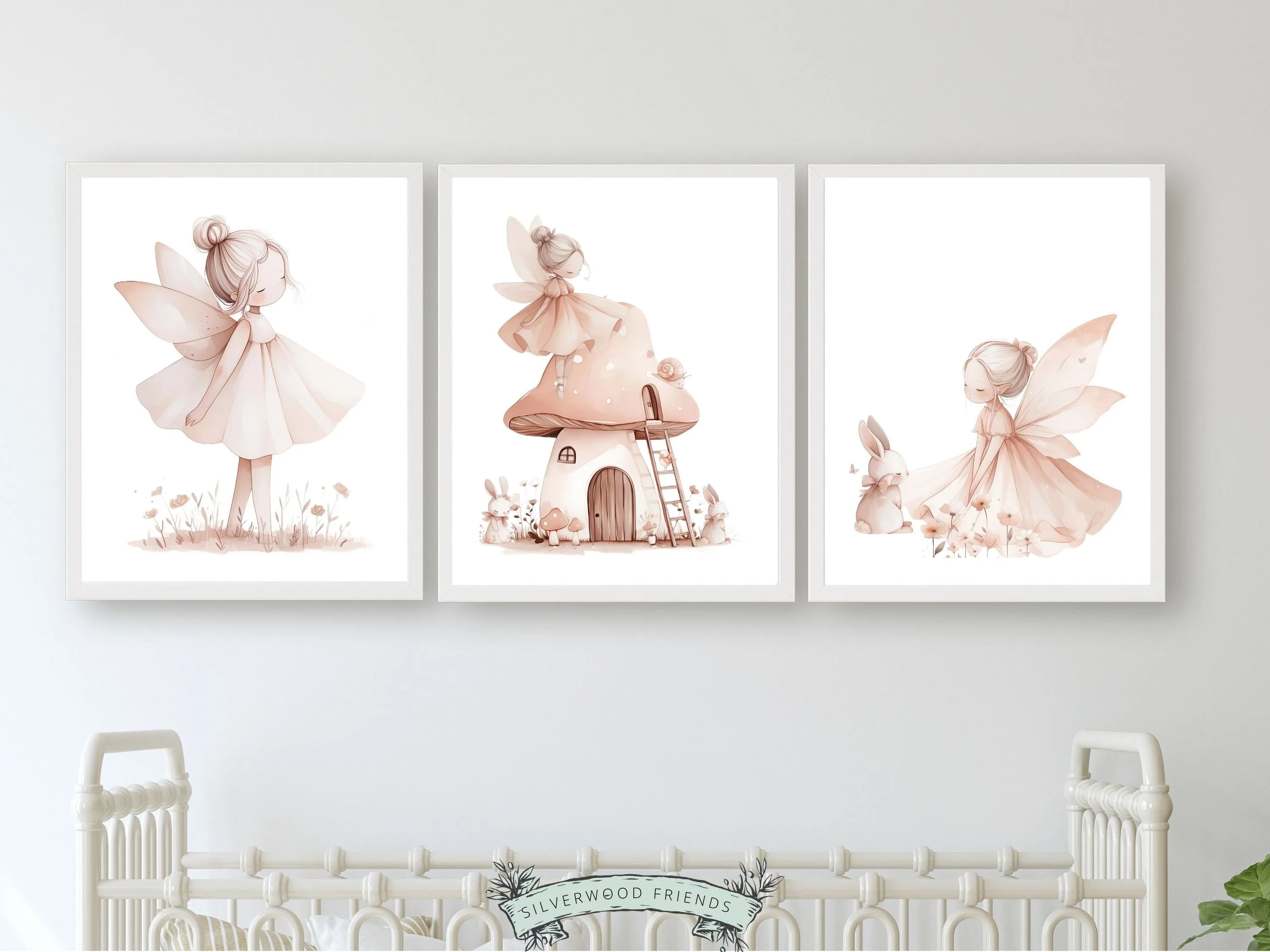 Whimsical Wildflower Fairy Nursery Prints - Set 6